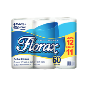 Papel Higiênico Rolinho Simples Florax Eco 247