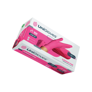 Luva Unigloves Látex Pink Com Pó Reduzido