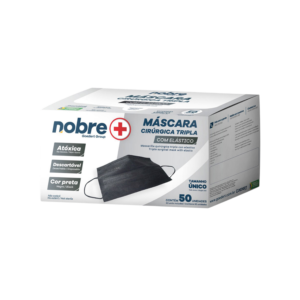 Máscara Tripla Descartável Preta
