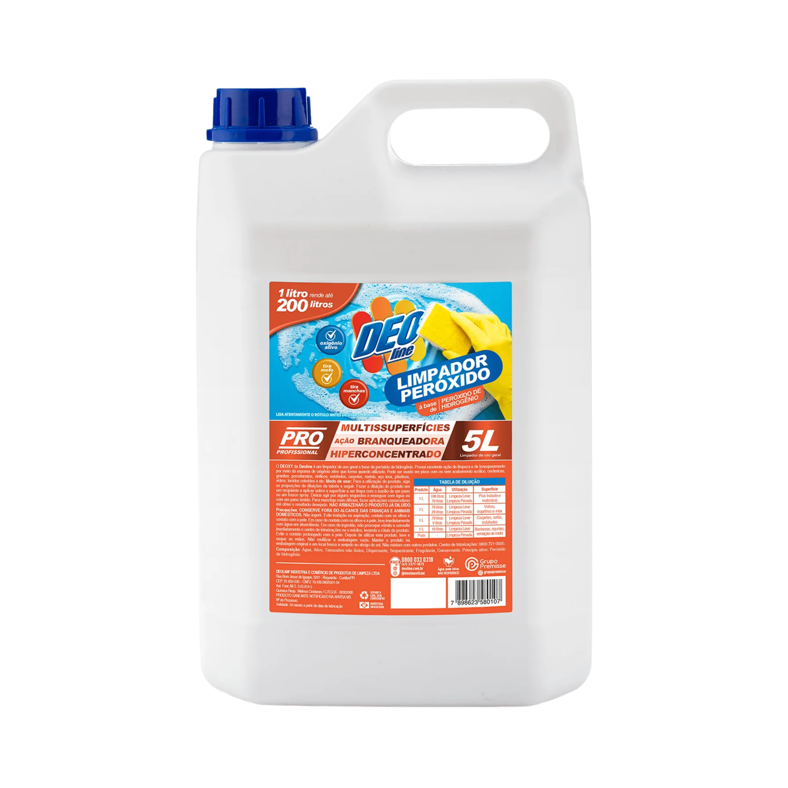 Limpador Peroxi Deoline 5 Litros